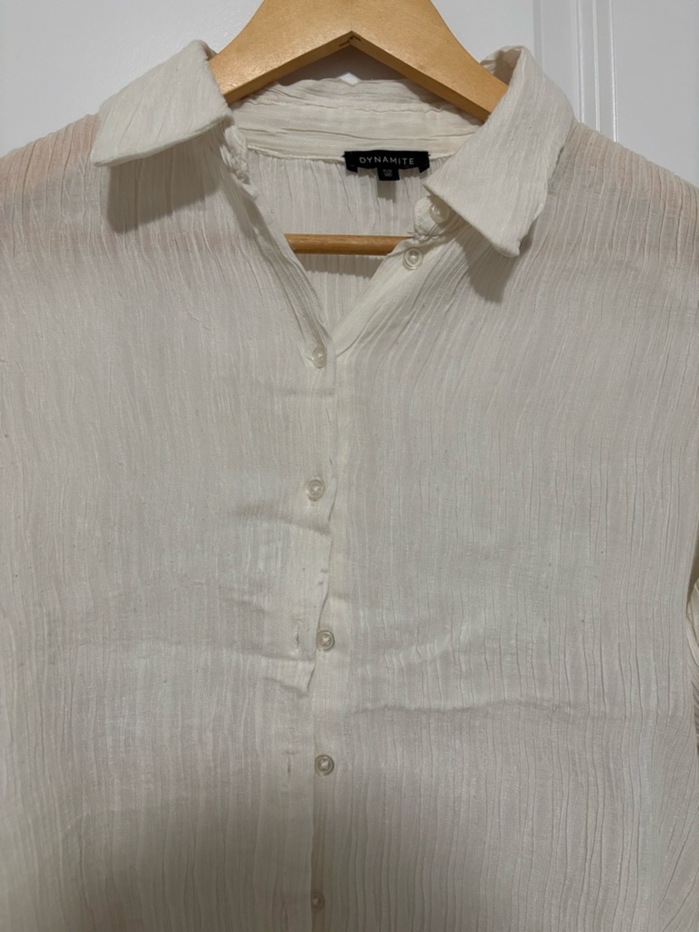 Dynamite Cream Button-Up Shirt - Picture 2 of 5